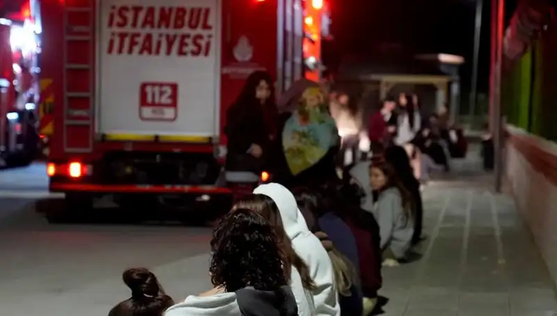 2500 Kişilik Kız Öğrenci Yurdunda Yangın Panik Yaratı